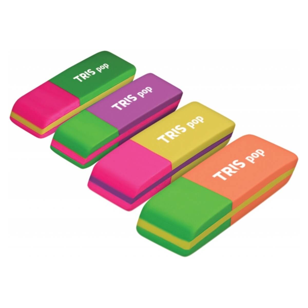 BrinqCenter Papelaria cod: 7482 BORRACHA POP COLOR 687803 TRIS