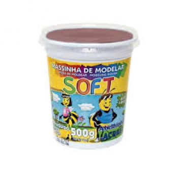 MASSA MODELAR POTE SOFT 500G CHOCOLATE ACRILEX