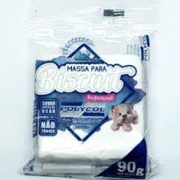 MASSA BISCUIT PORCEL FRIA 90G BRANCA POLYCOL