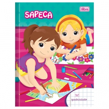 CADERNO UNIV.C.D 1X1CM 40F QUADRIC.SAPECA TILIBRA